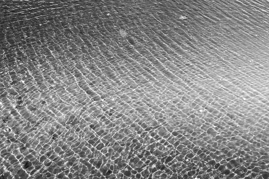 Infrared Photo of Ripples in Shallow Water.